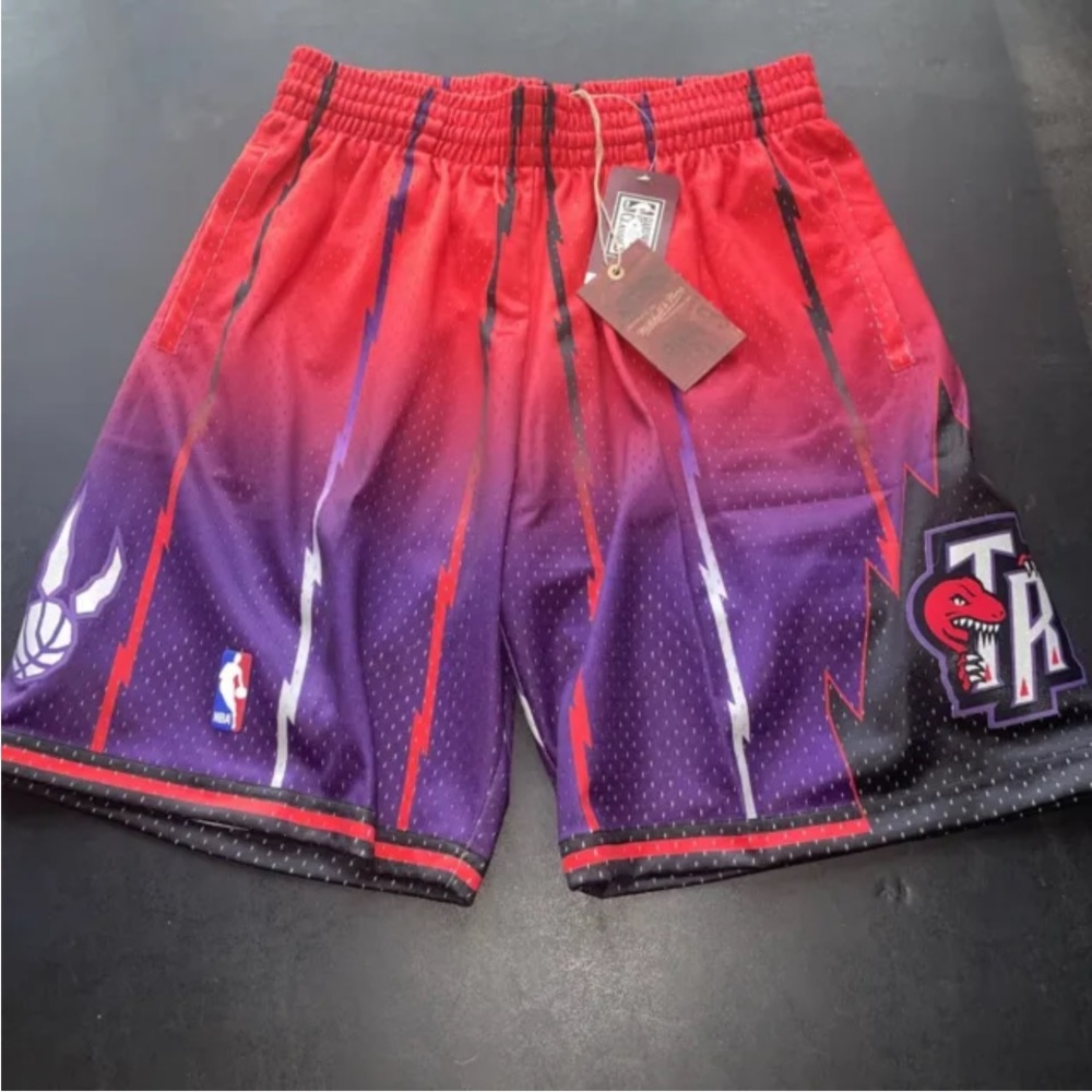 TORONTO RAPTORS HWC MITCHELL & NESS FADEAWAY SWINGMAN SHORTS 1998